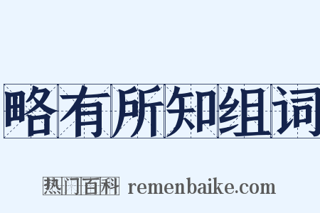略有所知组词是什么意思的图片